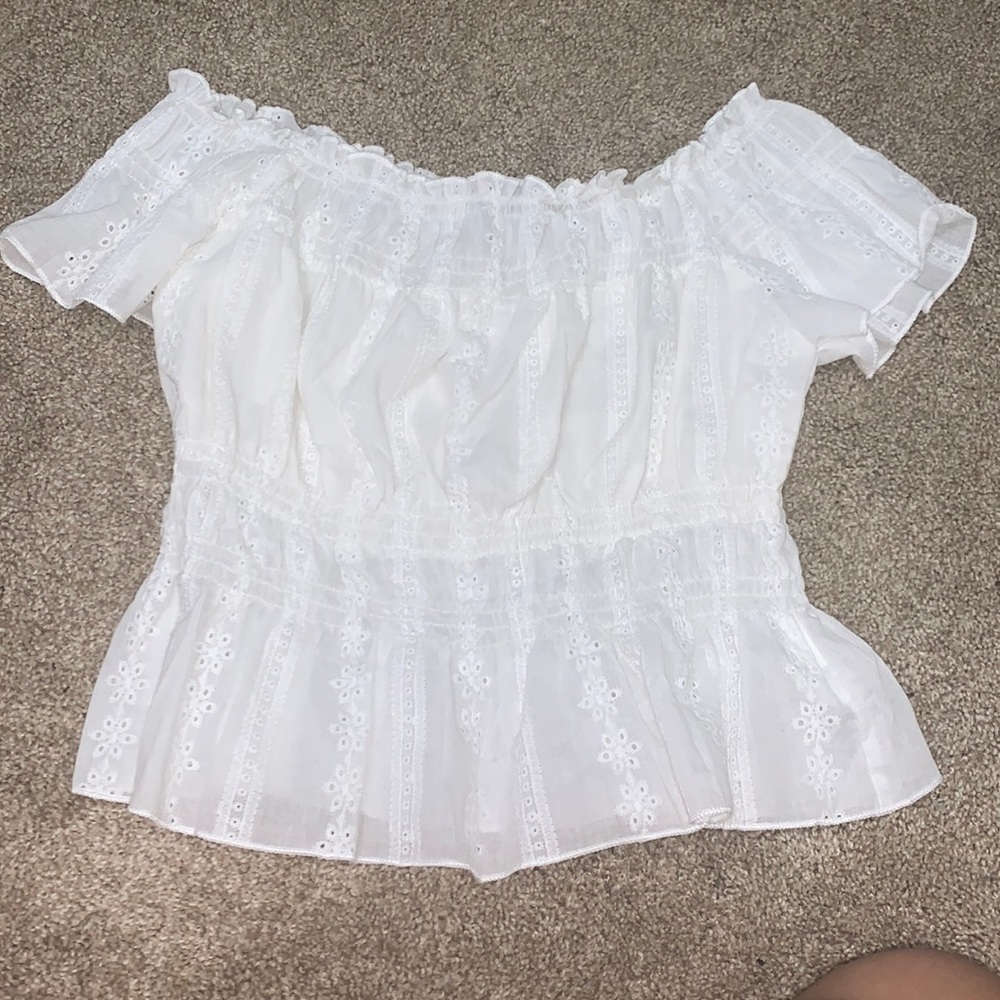white off the shoulder shein top size small